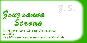 zsuzsanna stromp business card